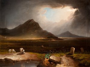 Paisaje extenso con cantero
